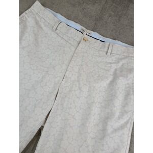 Peter Millar Shorts Mens 36 Gray Floral Hibiscus Carrboro Performance Chino